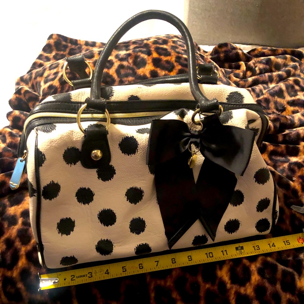 Blush Purse with Black Polka Dots by Betsy Johnson